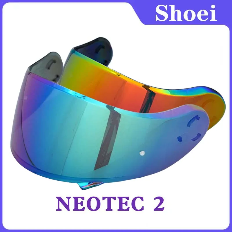 Neotec 2 Full Face Helmet Visor Lens Case for Shoei Neotec 2 II CNS3 Anti Fog Silver Red Clear Visor day and night universal use