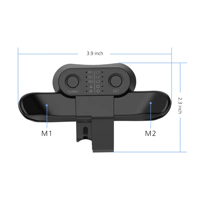 For PS4 Controller Paddles Extended Gamepad Back Button Attachment Joystick Rear Button With Turbo Key Adapter Game Accessories