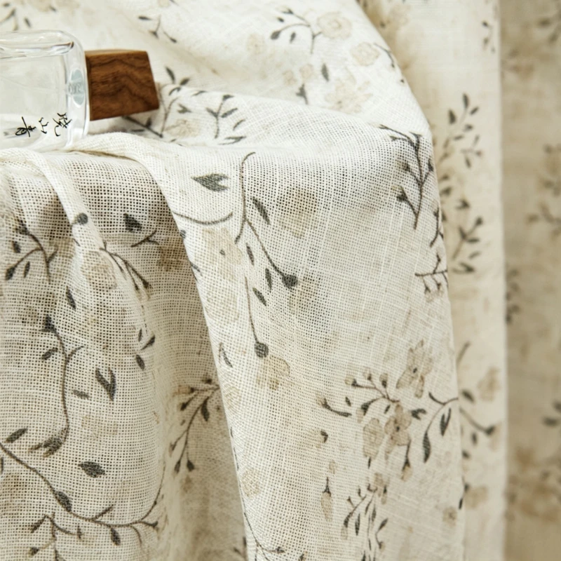 Linen Sheer Hook‑Hanging Sliding Cabinet Curtain Dustproof Clutter‑Hiding Cover For Kitchen Shelf Cupboard Storage Rack Decor