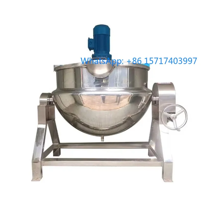 Cookware tilt mixer, cooking mixer machine with mixer jacket kettle