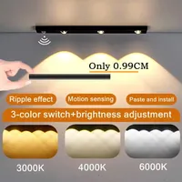 3 Color Motion Sensor LED Cabinet Lighting Night Light USB Rechargeable Lamp for Kitchen Wardrobe Lighting 30cm/40cm/50cm LEDs