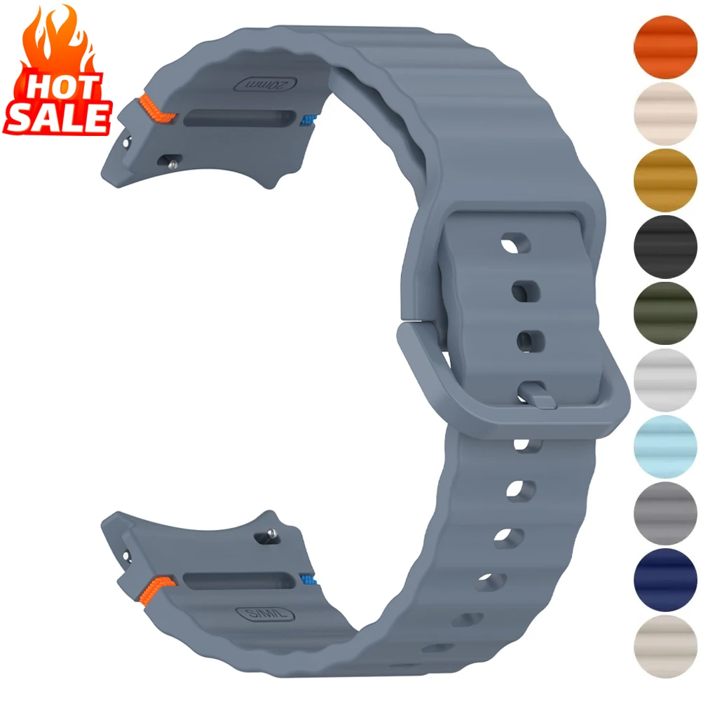 Silicone Band for Samsung Galaxy watch 7 6 5 4 44mm 40mm/FE/Pro/classic sport bracelet Galaxy watch Ultra 47mm Original Strap