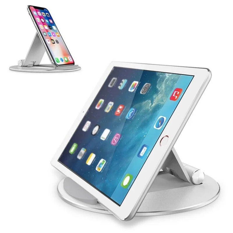 Tablet Stand, Adjustable Foldable Aluminum Tablets Holder Lightweight Portable Desk Tablet Holder Stand, Anti-slip Tablet Mount