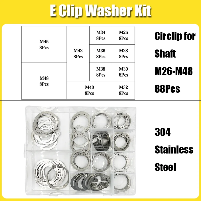 C-Typ Interne Sicherungsringe für Löcher aus Edelstahl und Kohlenstoffstahl, E-Ringe, Schnappverschluss-Sicherungsclips M1.5-M48, Sicherungsring-Set für Wellen – Detail 14