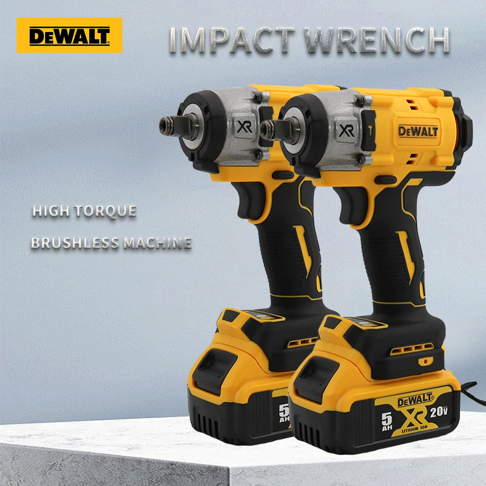 DeWalt Brushless Electric Impact Wrench Wireless Cordless Electric Wrench Screwdriver Gun For 20V Battery Adjustable Speed