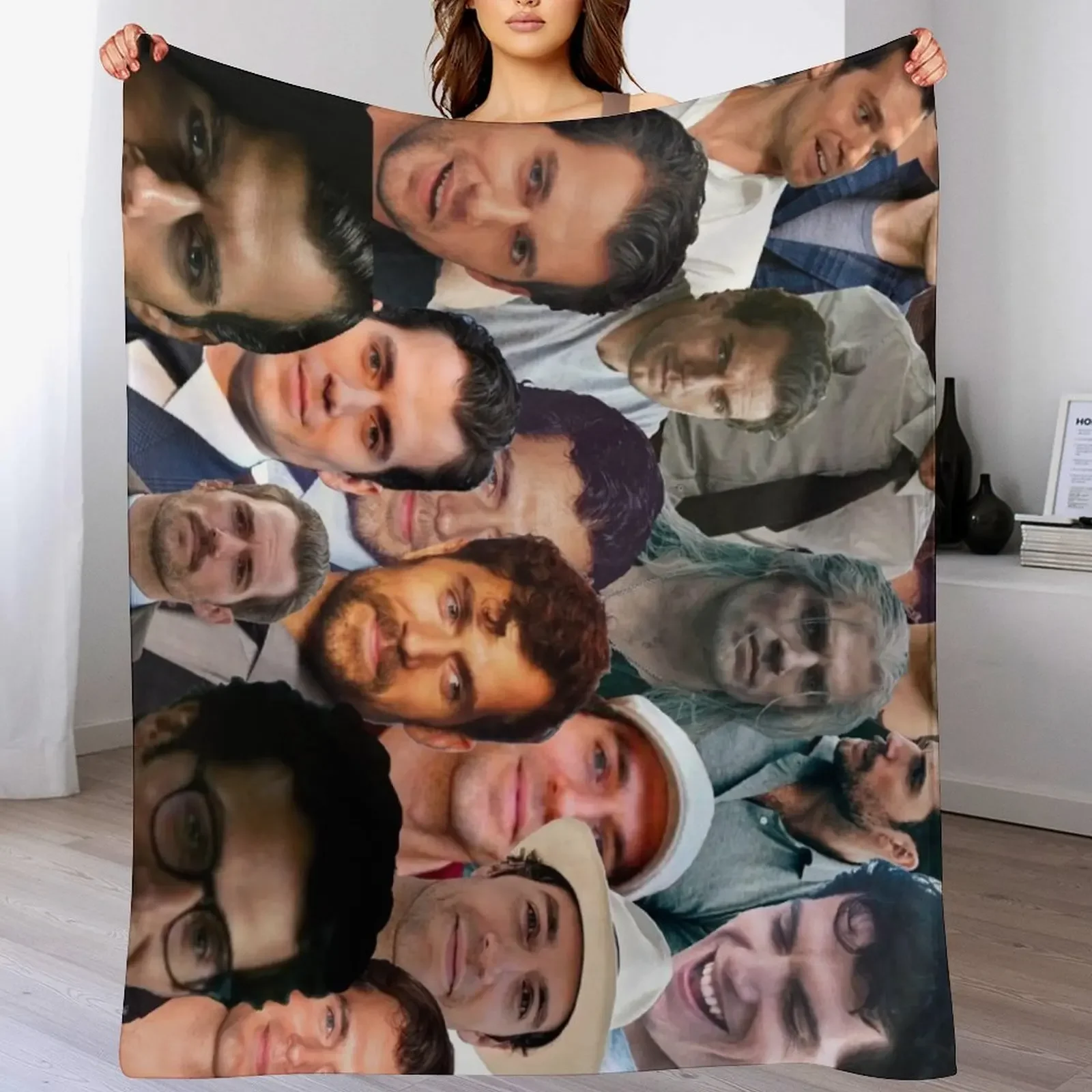 

Henry Cavill Photo Collage Throw Blanket Sofa Quilt Hair Soft Plush Plaid Quilt Blankets