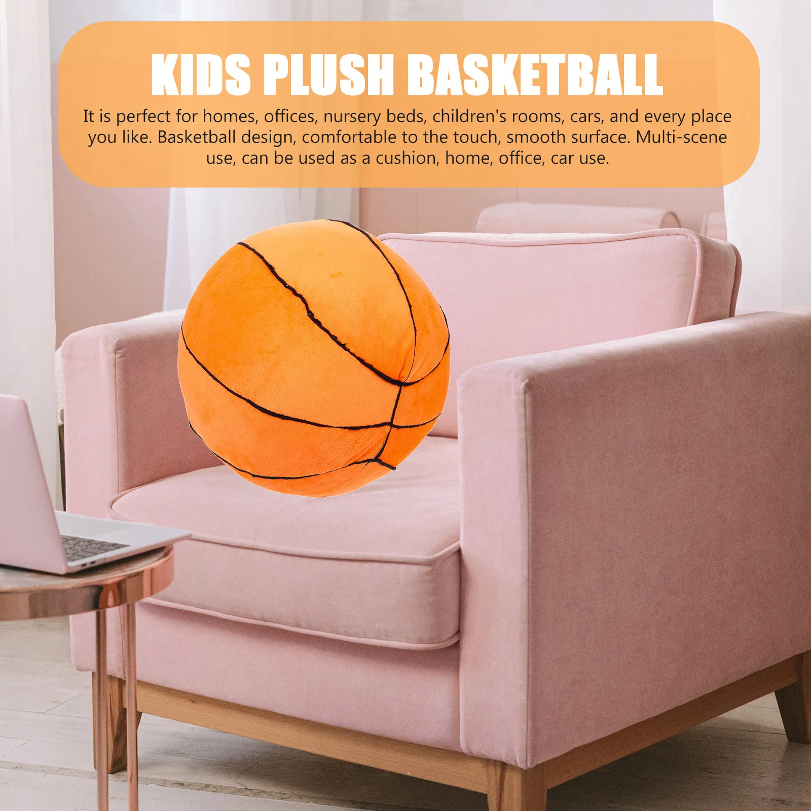 

Мягкая подушка в форме баскетбольного мяча для детей, креативная подушка для объятий в спортивном стиле, для спальни, гостиной, автомобиля, для сна