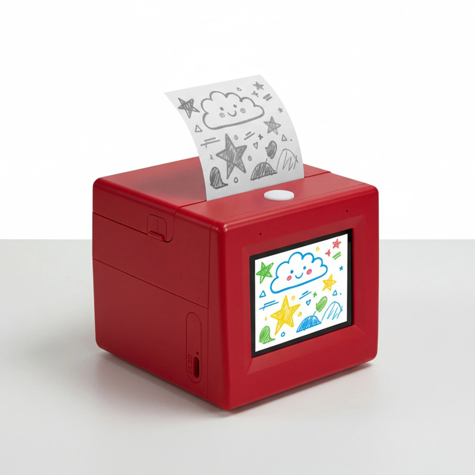 

Smart AI Voice Sticker Printer Box Mini Thermal Label Printer for Home Office Study DIY Projects with 5 Rolls Paper Drawing Toy