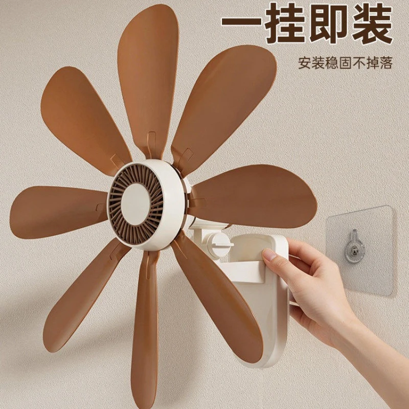 Wall fan Wall-mounted kitchen small fan No punching Household bathroom Toilet wall-mounted electric fan