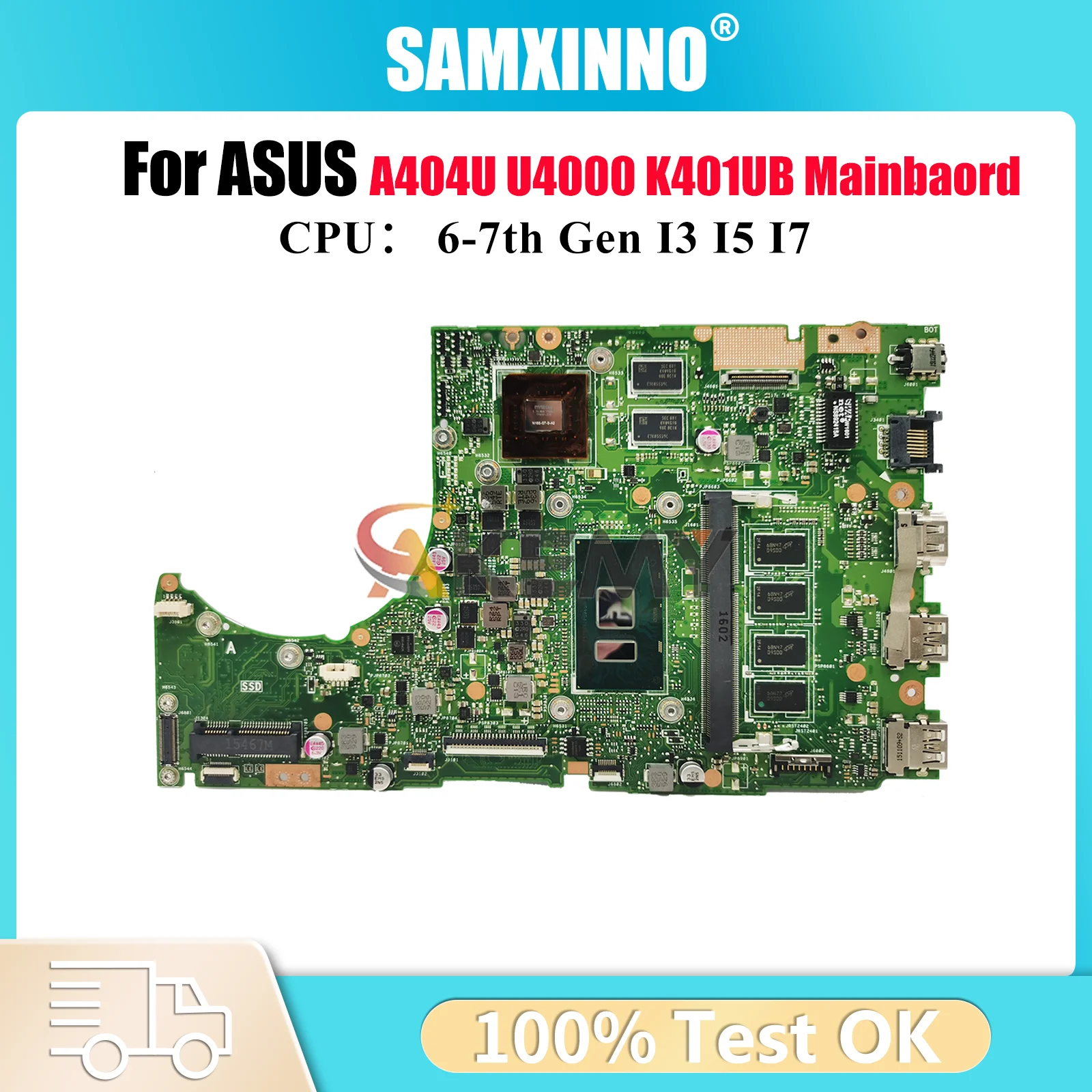 

K401UB Материнская плата для ноутбука ASUS VivoBook K401UQK K401UB A404U K401UQ U4000 K401U Материнская плата с процессором I3 I5 I7 в порядке быстрая доставка