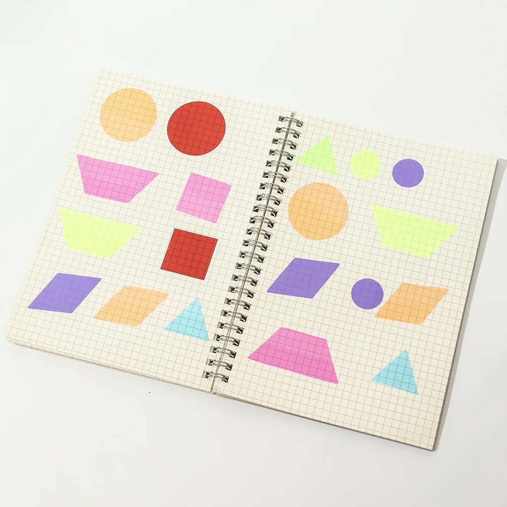 KindFuny Geometry Transparent Sticky Notes Self-Adhesive Annotation Books Bookmarks Memo Pad Index Tabs Stationery