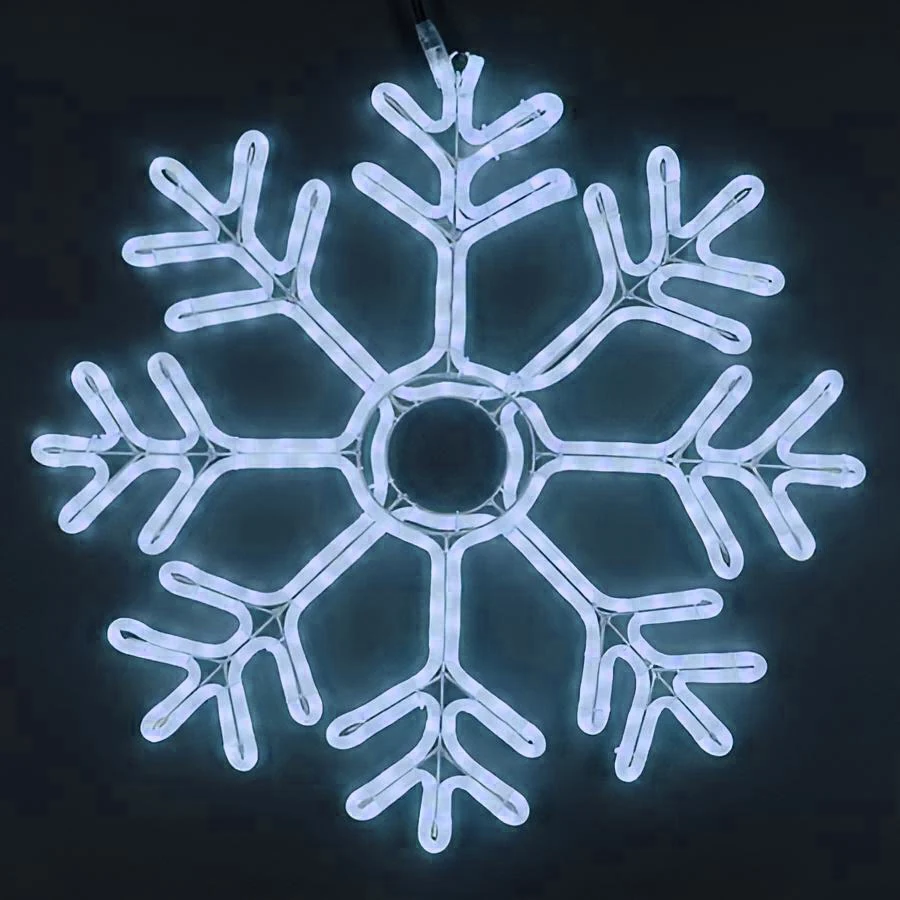 Christmas Decoration Pattern Light Snowflake Multi-Color Effect Color Changing Aluminum Iron Frame Handmade Lighting