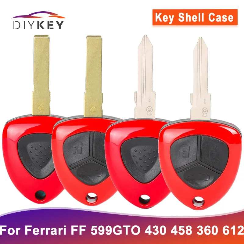 DIYKEY Remote Car Key Shell 1/3 Button Fob For Ferrari 458 Italia FF California 599 GTB F430 2007 2008 2009 2010 2012 2013 2014