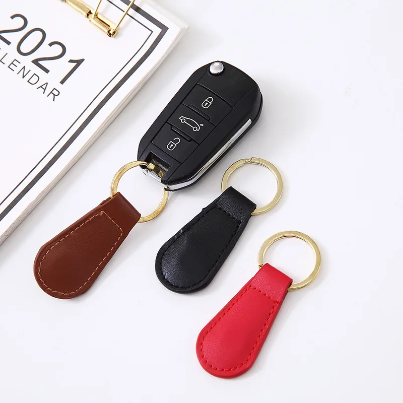 Simple Magnetic Keychain Trendy PU Metal Car Keyring Fashion Men Women Gold-color Magnet Key Chains Cute Home Keys Accessories