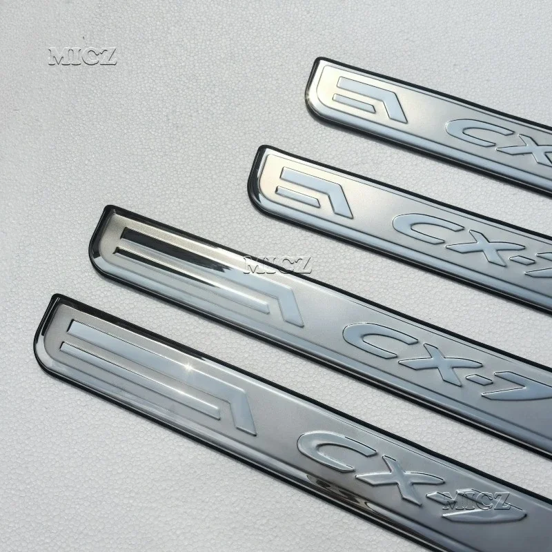 

Стайлинг автомобиля 2008-2015 Автомобильные аксессуары из нержавеющей стали для Mazda CX-7 CX7 Крышка двери автомобиля Накладка на порог Накладка на порог