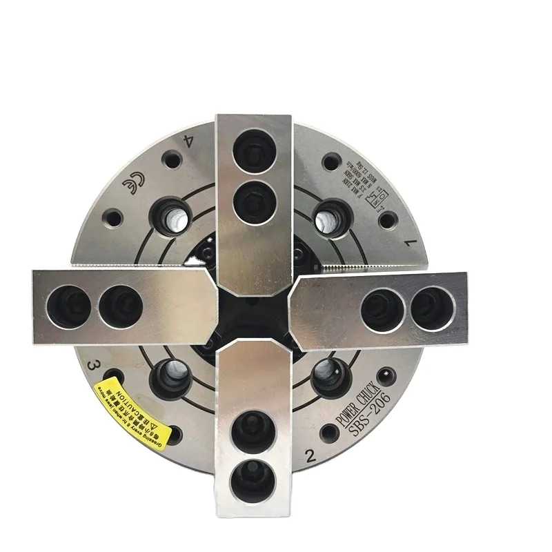 8in SBS208 4 Jaw Lathe Chuck Through Hole Hydraulic Chuck Cnc Machine Power Chuck