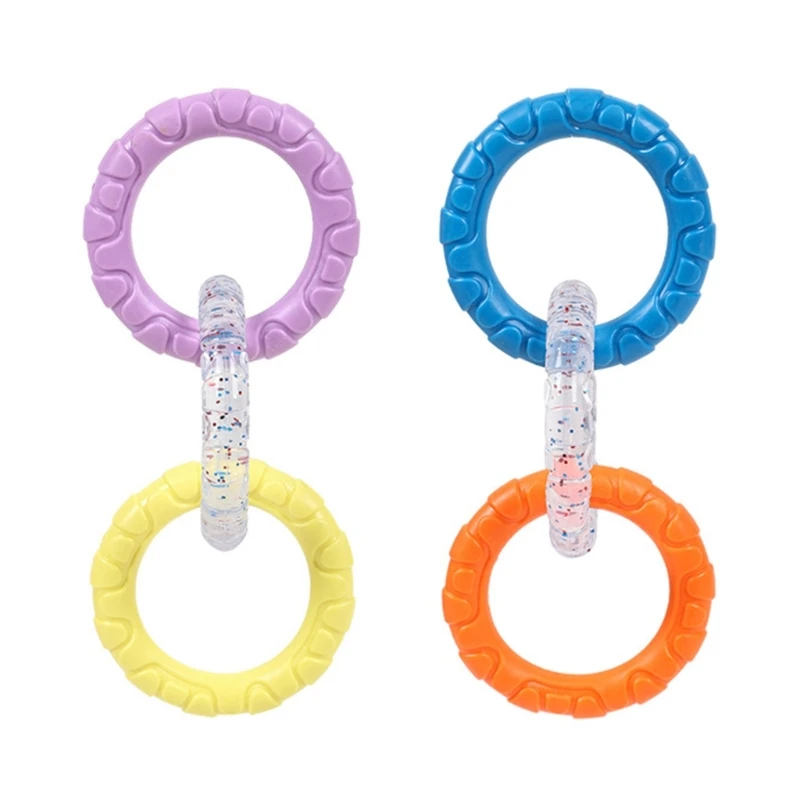 Rings Dog Toy for Dog Biteable Dog Chewing & Teething Toy BitingResistant Dog TeethCleaning Anxiety Loop Toy