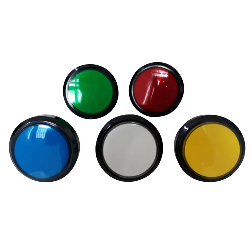 2 pcs of  flat 100mm lighted button Illuminated Push Button  with microswitch for arcade game machine, 5 colors for choosing