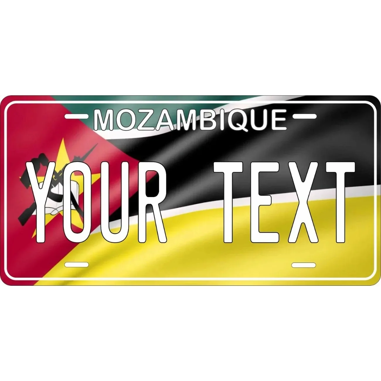 Mozambique Flag Wave Decorative Tag Personalized Dustproof Waterproof Home Decor (Only Decoration)