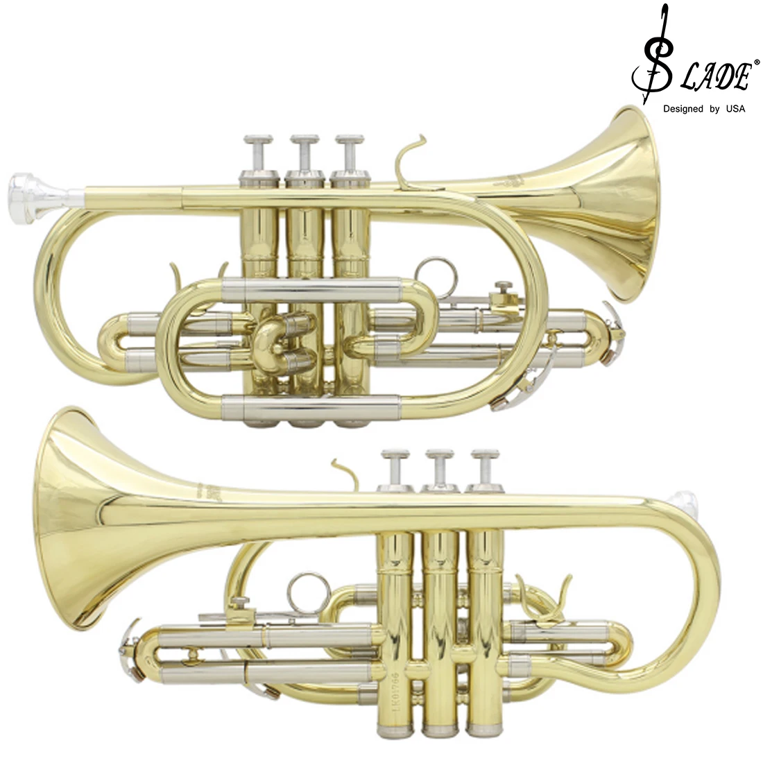 SLADE Bb Cornet Лак Золотой B-Tone Рог Профессиональный латунный инструмент Корнет для студентов/початковщиков Экзамены выступлений