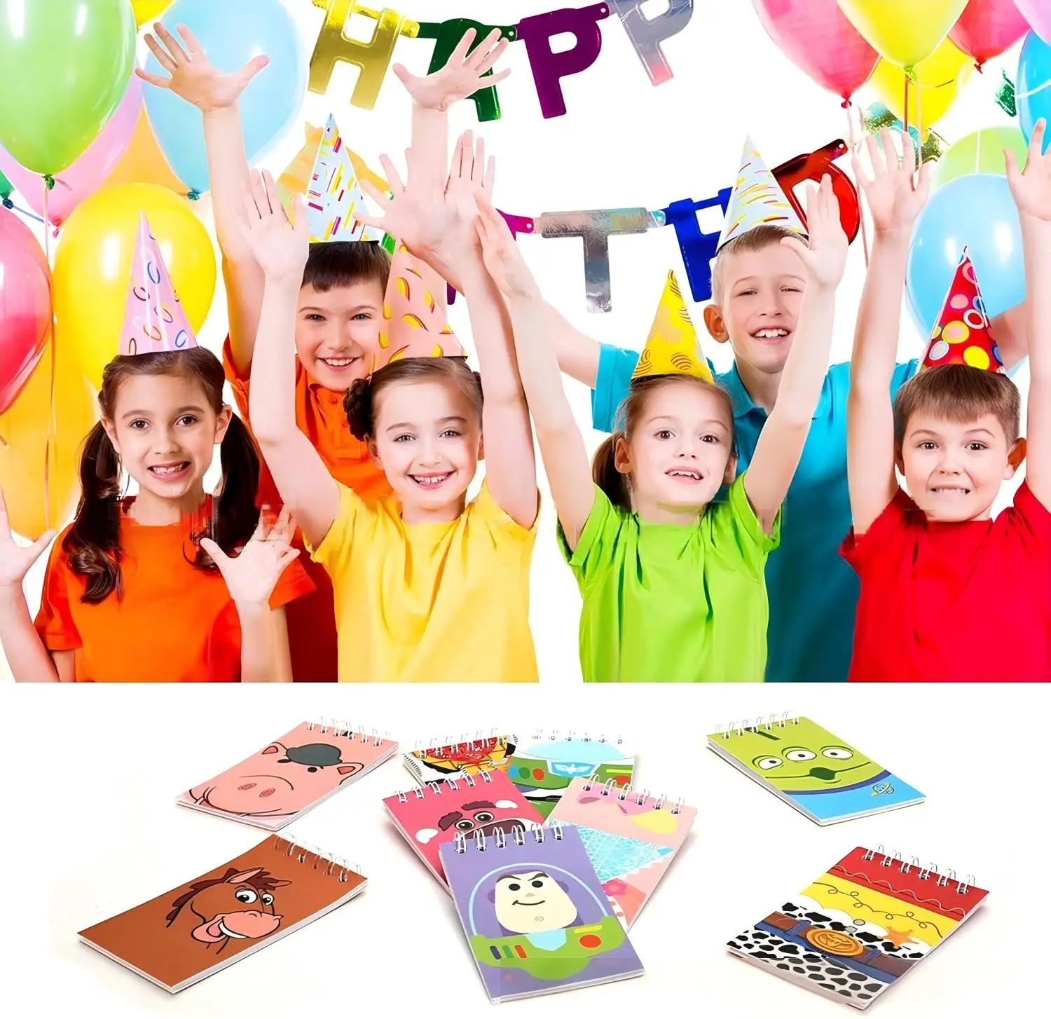 12-teiliges Set Cartoon-Film-Spielzeug-Thema Woody Buzz Mini Spiralnotizbuch Memo-Block Tragbarer Taschen-Notizblock Schreibwaren Weihnachtsgeschenk – Detail 5