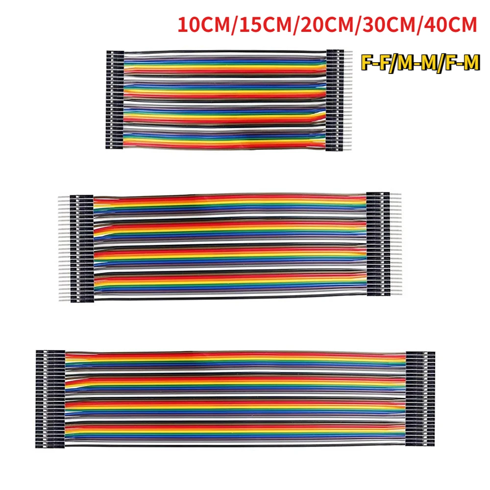 Jumper Wire Dupont Line 10/15/20/30/40CM 40Pin Male To Male Female To Female Male To FeMale Dupont Cable for Arduino DIY KIT