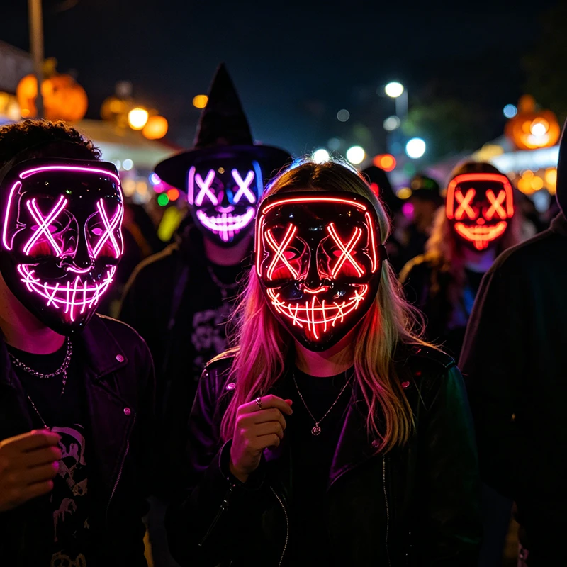 2026 코스프레 헤드기어 마스크 휴일 성인용 풀페이스 - Led Purge Mask Halloween 리뷰 및 가격