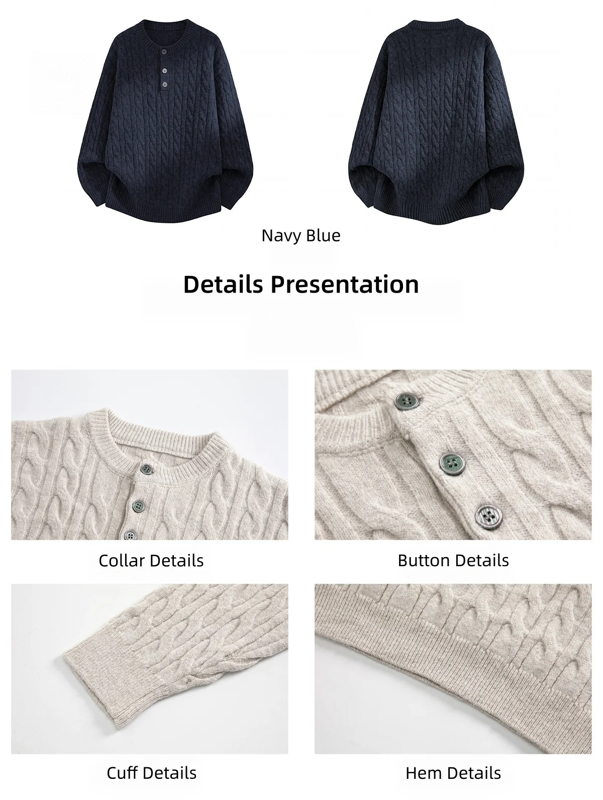 Vintage Two-Piece V-Neck Sweater Men Loose-Fitting Casual Relaxed Warm Soft Knit Pullover Autumn Winter.