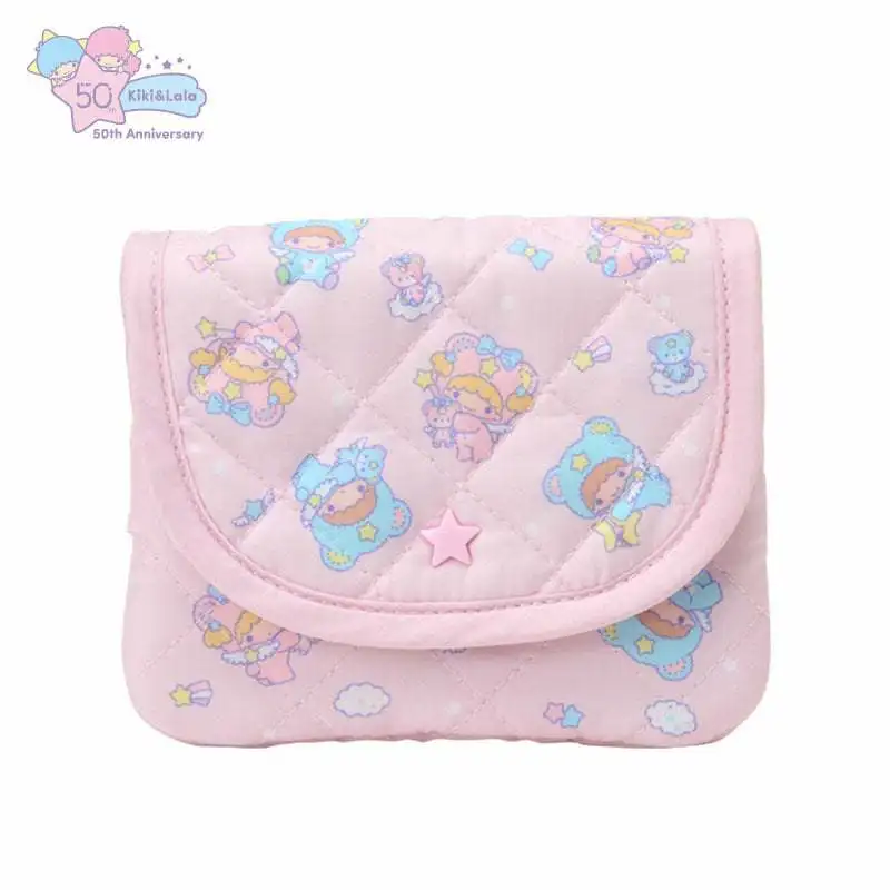 

Мультяшная сумка для салфеток Sanrio Little Twin Stars к 50-летию, для мелких предметов, разных вещей, кошелька, портативная сумка для хранения
