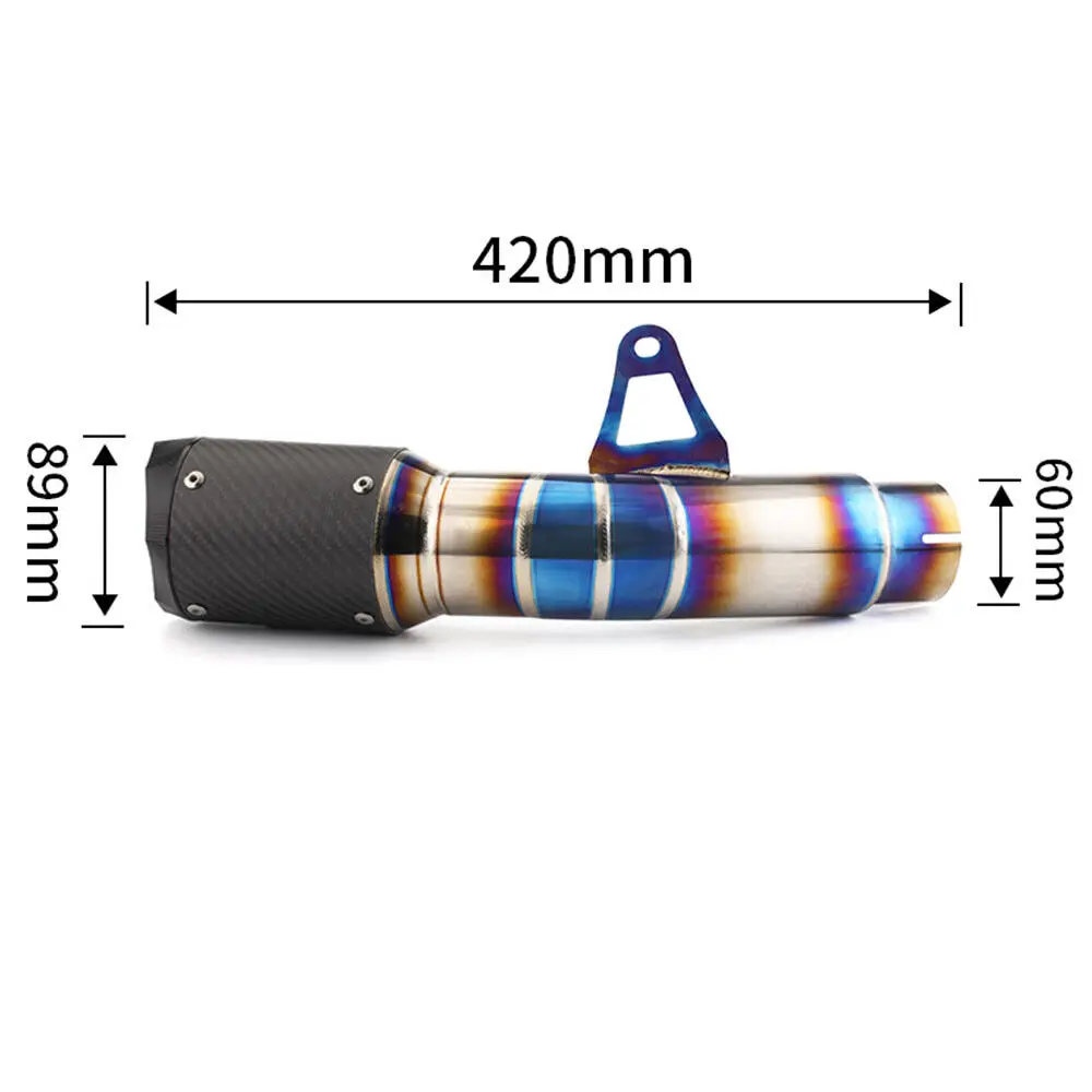 For BMW S1000RR 2015-2017 Titanium System Exhaust Mid Pipe Muffler Tips 60mm Exhaust Systems Exhausts Pipes