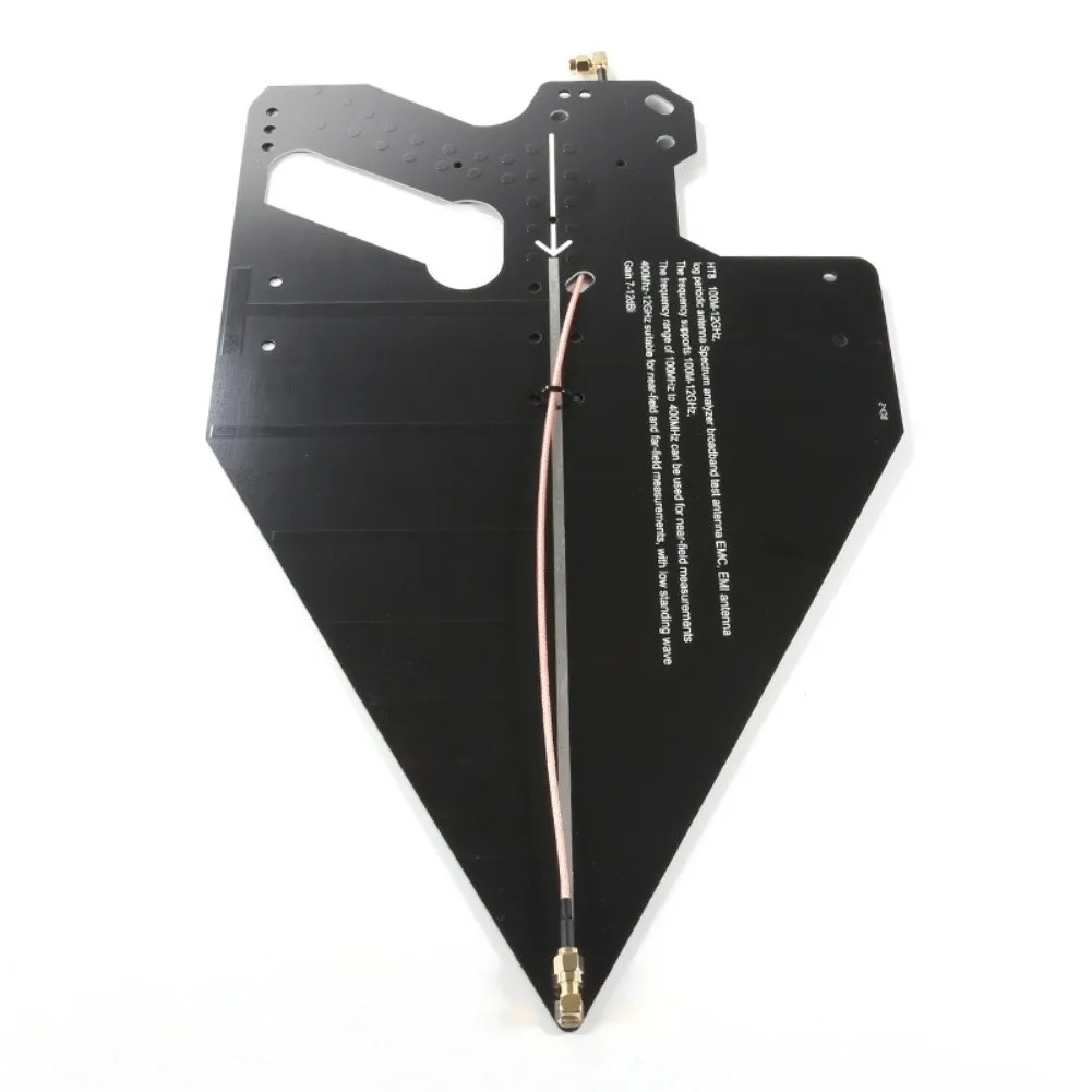 1Pcs HT8 Handheld UHF Log Periodic 100MHz12GHz Passive Directional PCB High Gain For Spectrum Management EMC Testing Tools