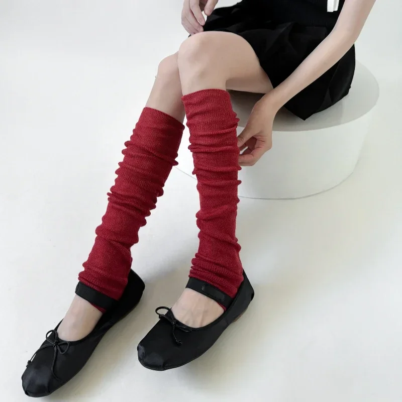 

Legs Warmers JK Knee High Socks Thigh High Stockings Knitted Foot Cover Thigh High Socks Lolita Girls Leg Warmers Japanese Style