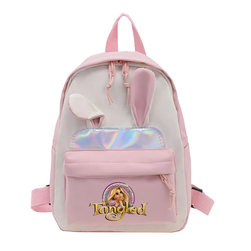 Disney Tangled Rapunzel Princess Cartoon Cute Rabbit Ears Backpacks Kindergarten School Bag for Kids Baby Boys Girls Gift