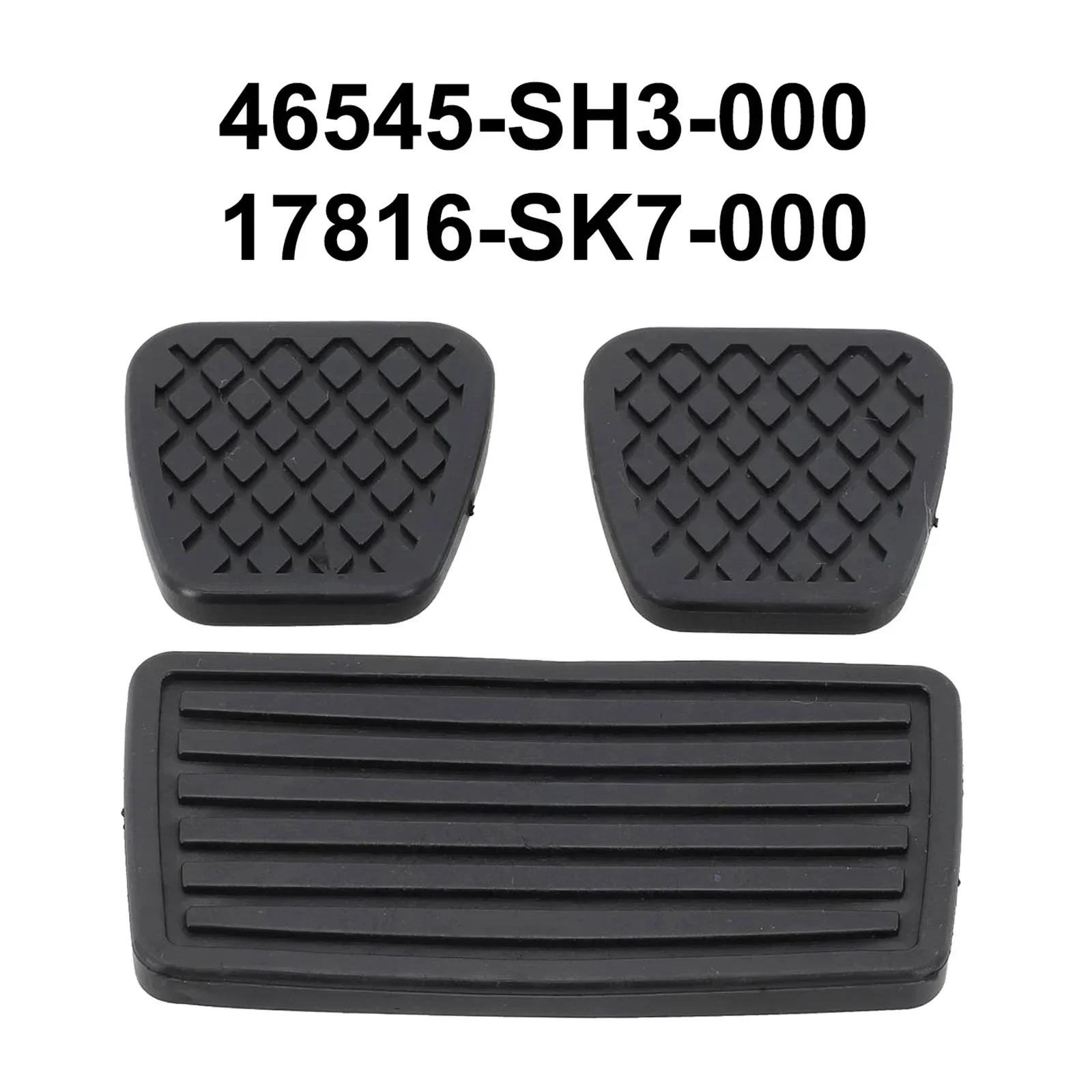 Clutch Pedal Pads ABS Set 3Pcs For -Honda For Civic 1992-1995 17816-SK7-000 Black Pedals Auto Accessories