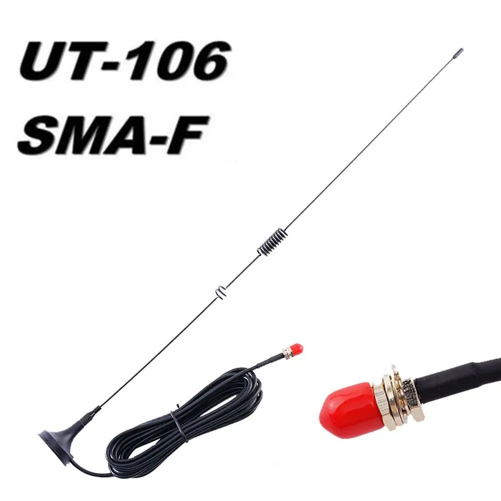 

VHF UHF Антенна двухсторонняя двойная полоса 3dbi усиление SMA Женская Двухдиапазонная автомобильная магнитная антенна для Baofeng Радио UV-5R Автомобильная рация