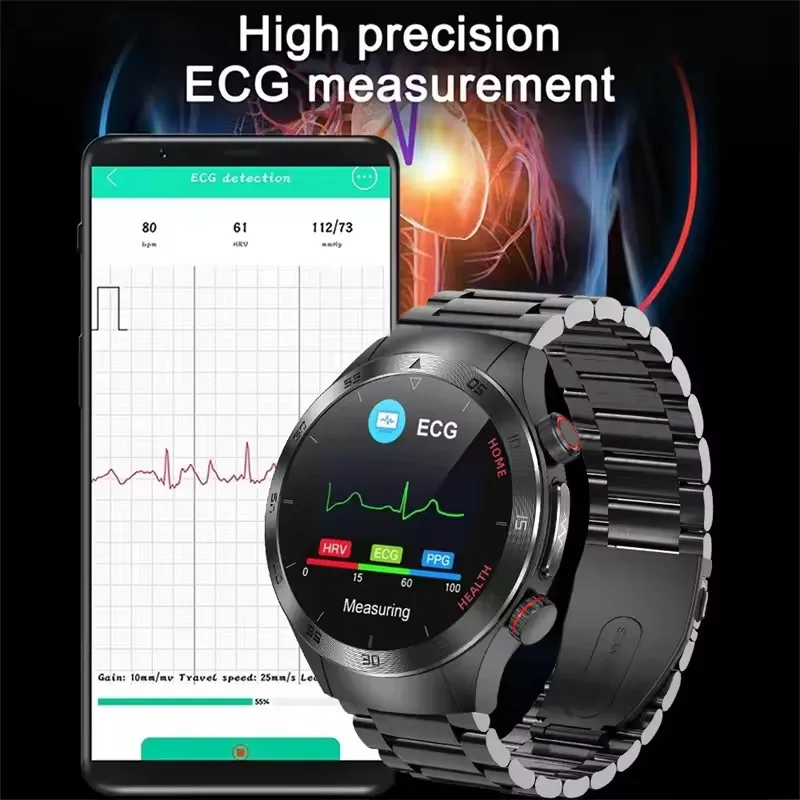 For Xiaomi Laser Therapy ECG+PPG Smartwatch Health Monitor Blood Lipids Uric Acid Heart Rate Tracking Monitoring Men Smartwatch