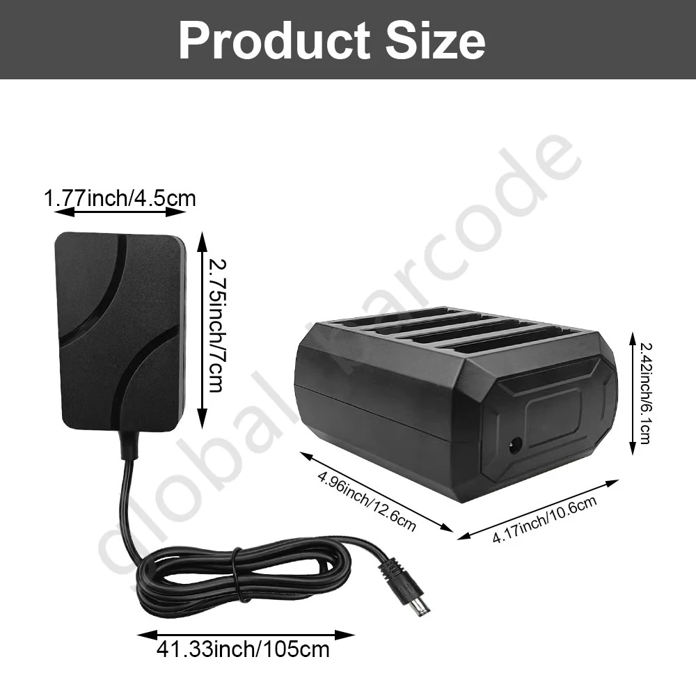 Charging Source Adapter with 4-Slot Battery Charger Base(SAC-TC7X-4BTYC1)For Zebra Symbol TC75 TC70 TC77 TC72 Free Shipping