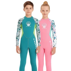 Girls Wetsuit Diving Suit 2.5MM Neoprene  Swimsuit  Long Sleeve  Surfing Jellyfish Clothing Swimwear for Cold Water