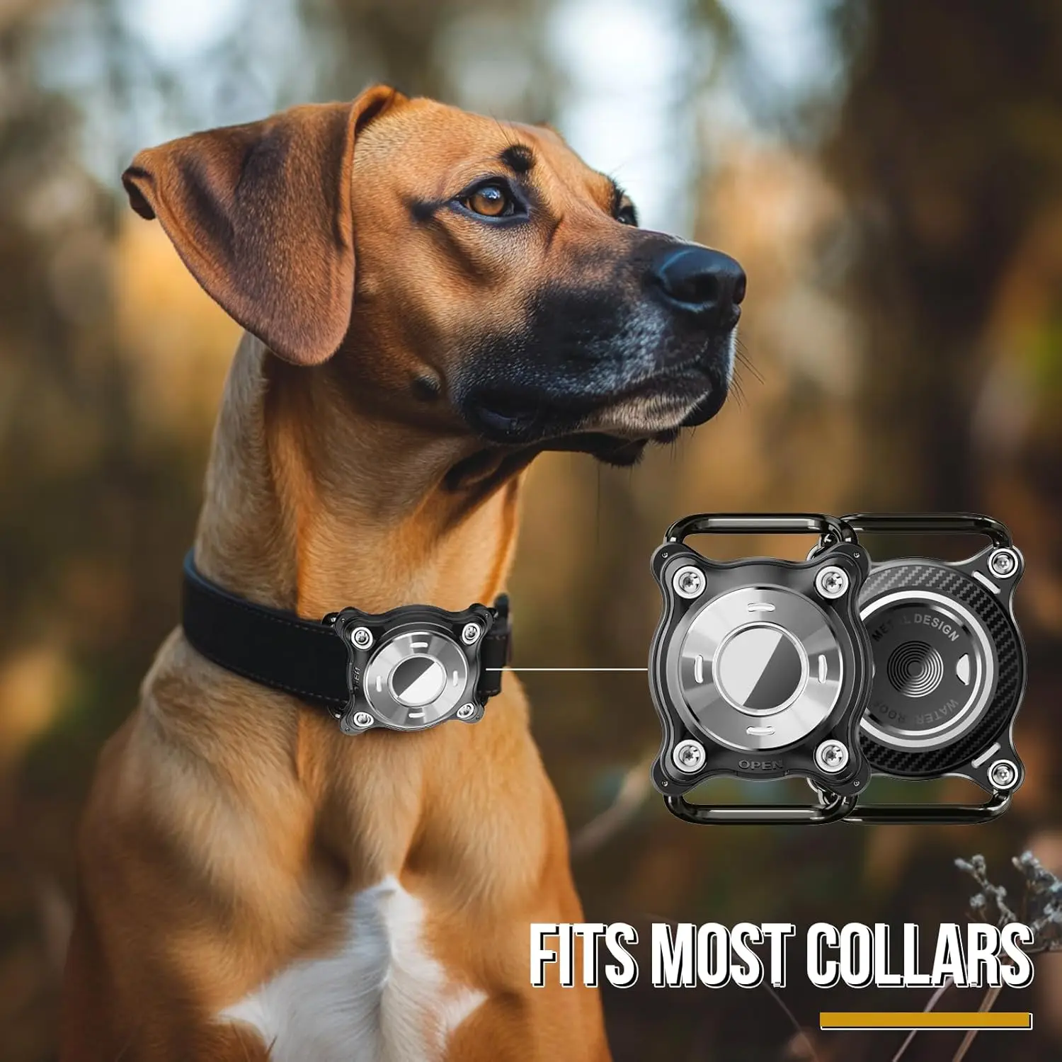 Eayburst AirTag Halter Hülle für Hundehalsband IPX8 Wasserdichte Air Tag Schutzhülle für Apple AirTags GPS Locator Zubehör – Detail 4
