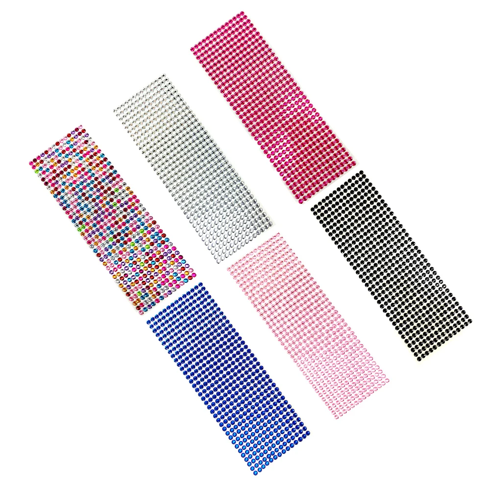 

6 Sheets Decorative Scrapbook Multi-Function Gems Self-Adhesive Paper Stickers s Handmade Gifts Delicate Acrylic Stickers
