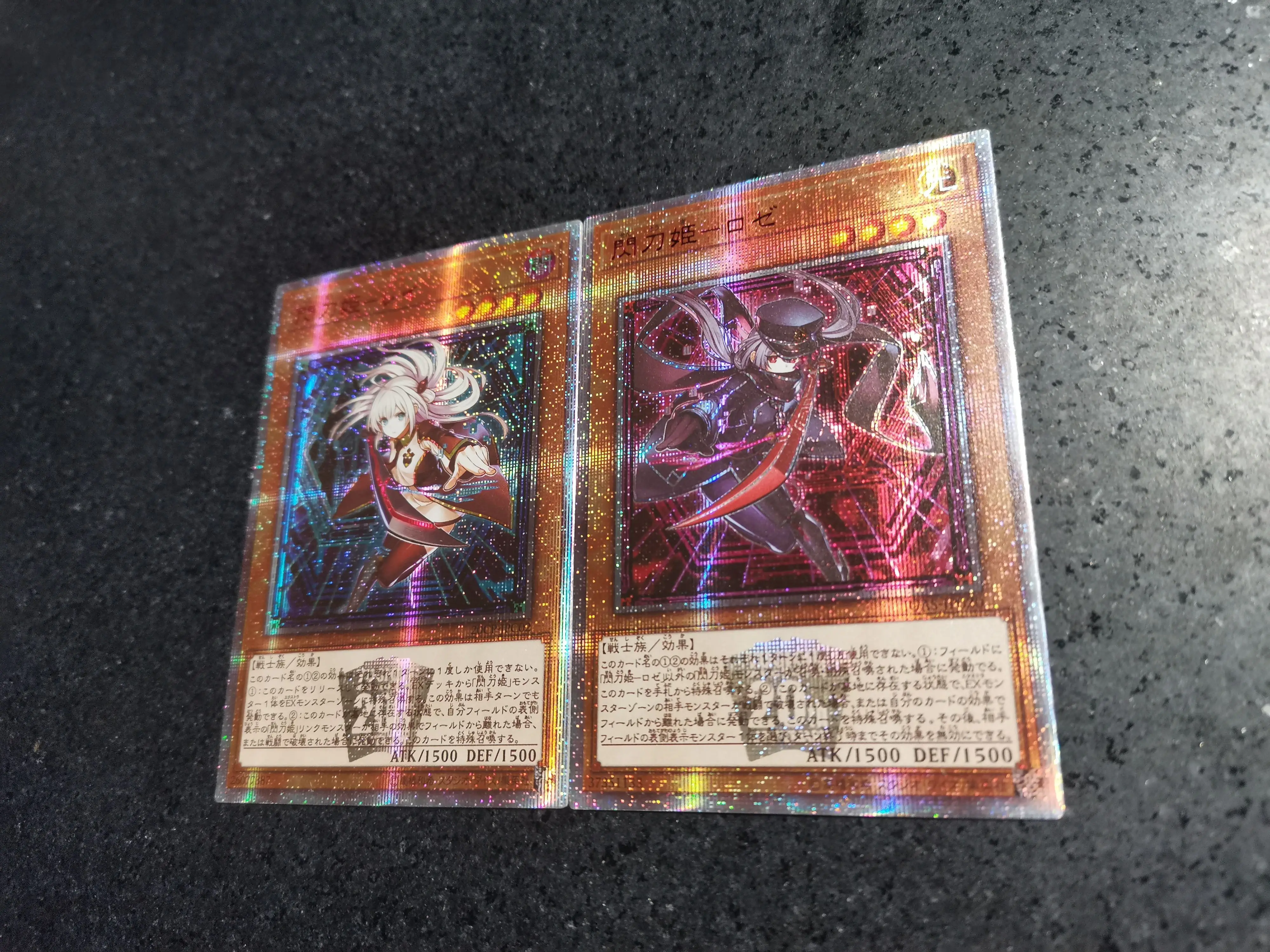 2 unids/set Diy Yu-Gi-Oh! Sky Striker Ace - Raye Self Control Collect Signature Trading Tarjeta Flash Anime Dibujos Animados Regalo