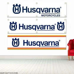 60X240cm Motorcycle For Husqvarnas Banner Flag Polyester Printed Garage Wall Art Outdoor Decorations Tapestry Grommets