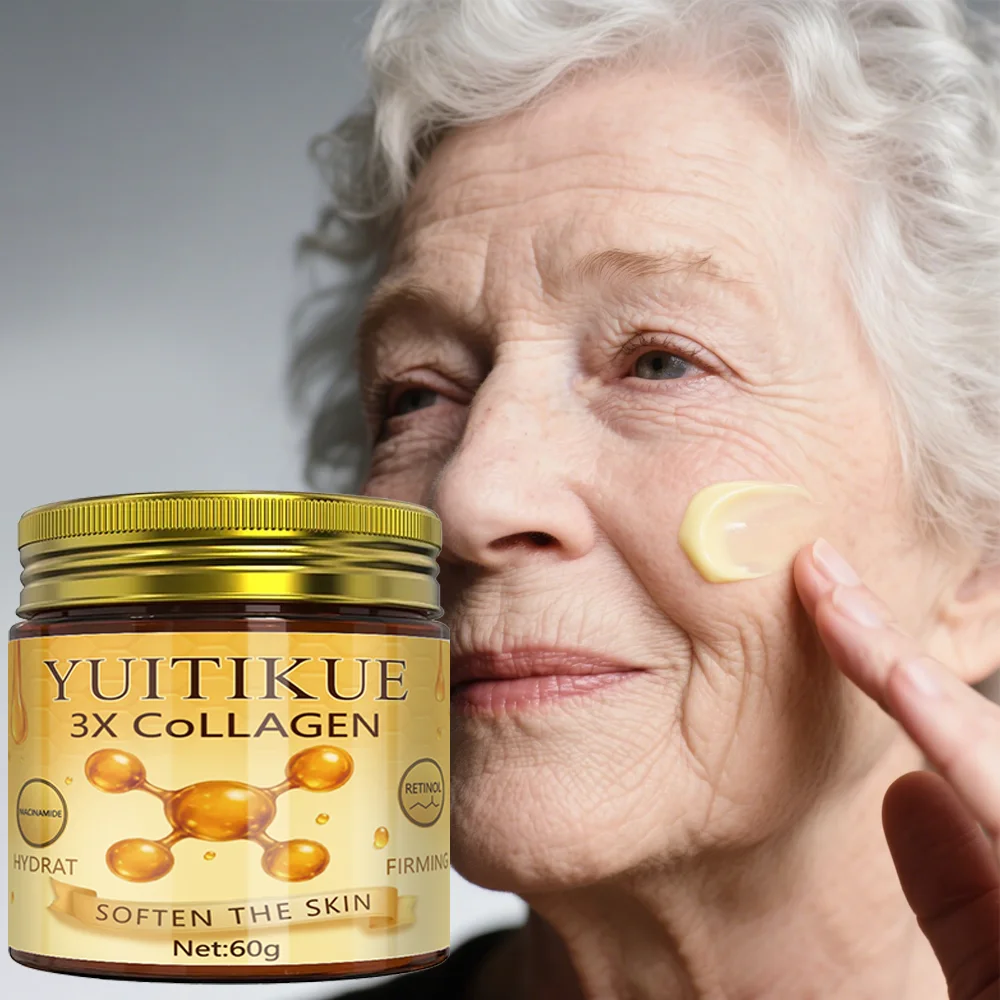 3X كريم وجه كولاجين وعسل مضاد للشيخوخة - مرطب ريتينول للرفع والتجاعيد والترطيب - كريم نهاري/ليلي 60 جرام