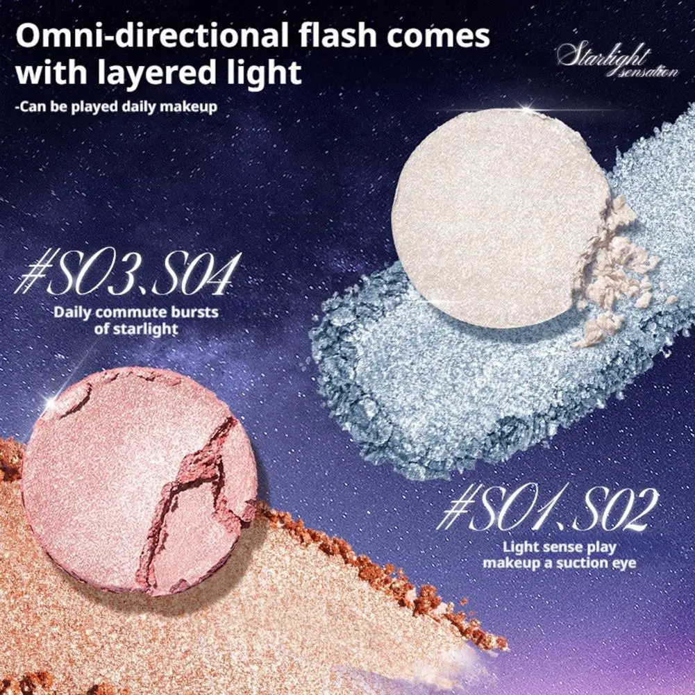 Colorkey shimmer pérola glitter sombra monocromática iluminar cristal destaque maquiagem facial de longa duração para looks de olhos esfumaçados