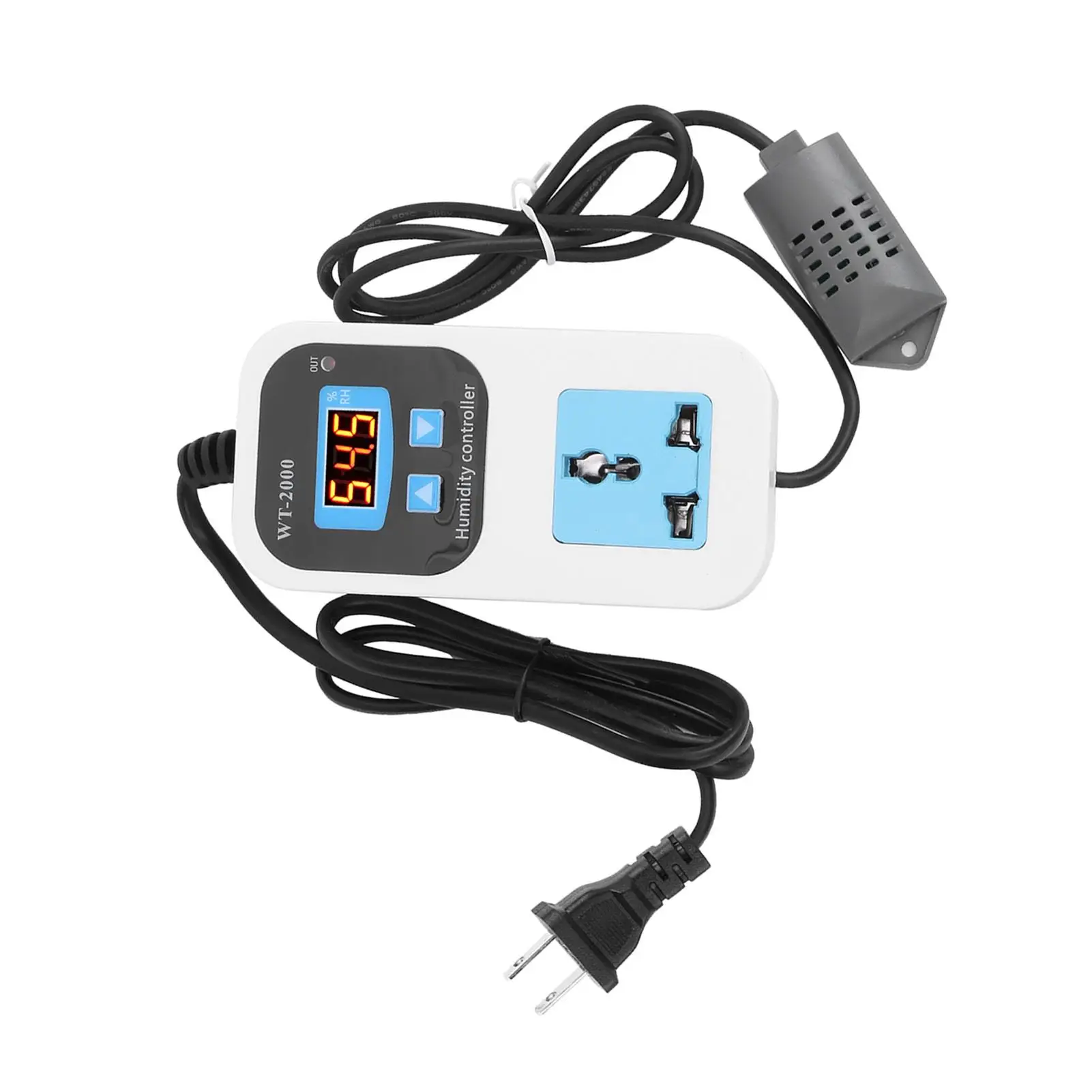 Presa per interruttore igrostato regolatore di umidità digitale 0-99% RH WT2000 110/220 V per un controllo preciso dell'umidità