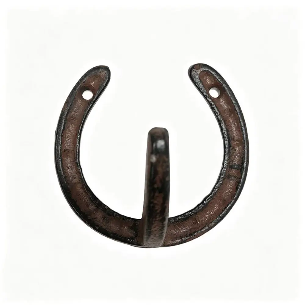 Decorative Horseshoe Iron Hook Retro Style Wall Mount Hanger Sturdy Metal Holder For Home Craft Garden Interior Hardware