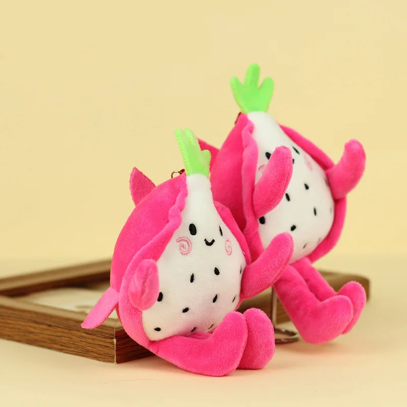 لعبة فاكهة التنين كاواي الرائعة؛ سلسلة مفاتيح وسادة دمية محاكاة ناعمة؛ قلادة فواكه كرتونية لطيفة #6