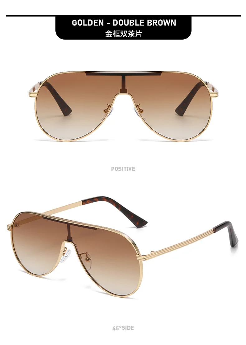 Neue modische und vielseitige Retro-Sonnenbrille mit metallischer Textur – UV-Schutz-Sonnenbrille 2524 – Detail 12