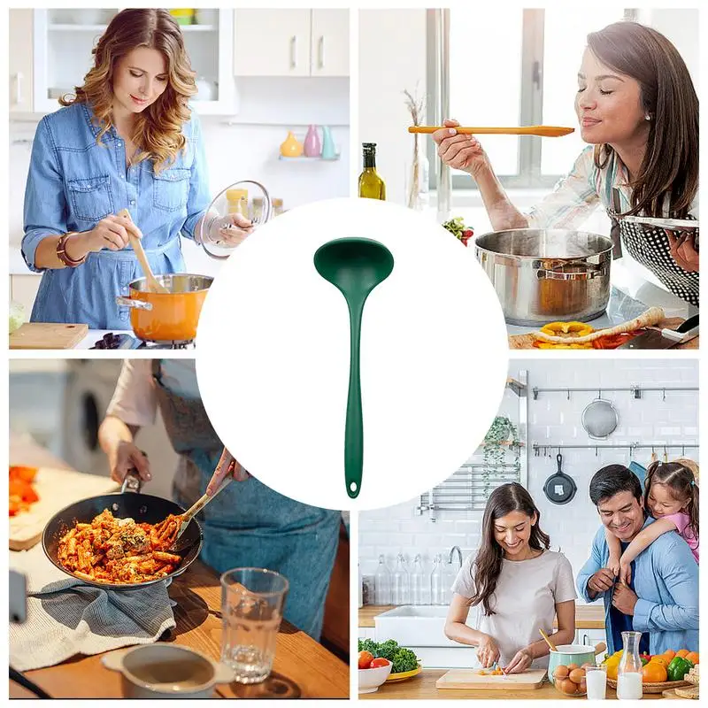 Spatule à frire en silicone de qualité alimentaire, accessoires de cuisine souples flexibles pour la cuisson, service à remuer Assad