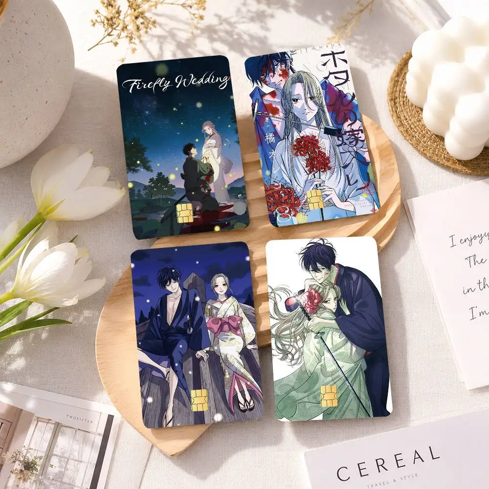 Anime F-Firefly Wedding 4pcs 1Set Film Skin for Debit Credit Bank Visa Card Decal Cover